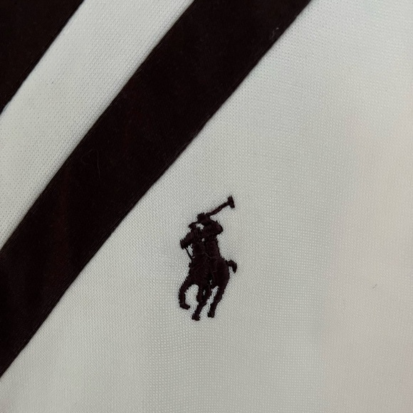 Ralph Lauren Golf Vintage Zip Vest Womens Small Mock Neck Ivory Brown Old Money - Picture 6 of 16